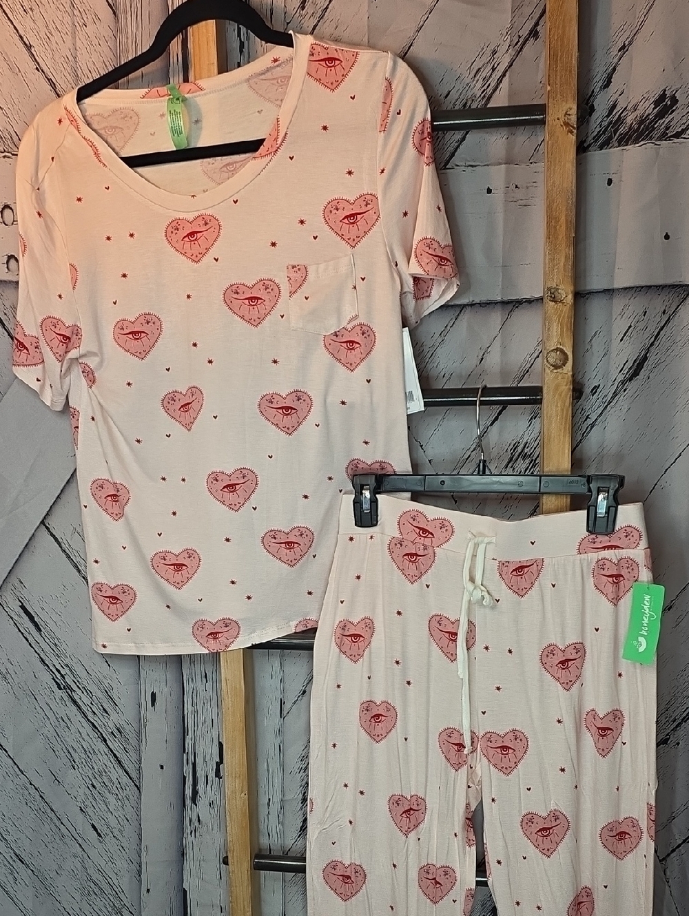 Honeydew Evil Eye Pajamas & Lounge Set In Small Or Large